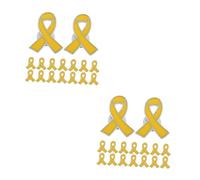 Brooch Clothes Cute Ribbon Lapel Brooches for Back Aesthetic Awareness Label Breast Pins Pin Badge Zinc Alloy Yellow