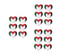 Brooch Clothes Travel Badge Heart Shaped Palestinian Lapel Country Pin Watermelon Palestine Flag Patriotic Pins
