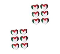 Brooch Clothes Travel Badge Heart Shaped Palestinian Lapel Country Pin Watermelon Palestine Flag Patriotic Pins