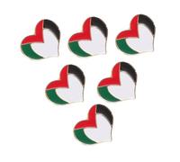 Brooch Clothes Travel Badge Heart Shaped Palestinian Lapel Country Pin Watermelon Palestine Flag Patriotic Pins