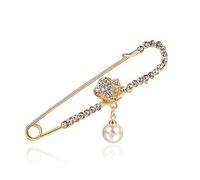 Brooch Fashion Pearl Pendant Charm Hijab Pins for Women Swan Butterfly brooches Safety Pin Jewelry Accessories Made in China
