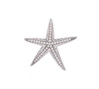 Brooch for Women Starfish Brooches Man-Made Pearl Corsages Scarf Clips for Women Jewelry High-End Female Corsage Pin Brooch Pin (A)