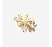 Brooch for Women Sun Flower Brooch Female High-End Temperament Pearl Pin Anti-Lighting Neckline Flower Corsage Accessories Luxury Scarf Buckle Brooch