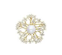 Brooch Pin for Women Dandelion Brooches Dresses Shawls Temperament Brooch Pins for Women Female Shell Pearl Brooch Pins Jewelry-for Costume Decoratio (B)