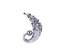 Brooch Pin for Women Delicate Pearl Brooches Fashion Elegant Crystal Brooch Lapel Pin for Jacket Scarf Dress or Shawls for Girlfriend Brooch (A)