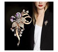 Brooch Pin for Women Flower Brooch Ladies Brooch Suit Suit Silk Scarf Buckle Cardigan Coat Coat Pin with Accessories Birthday Gift Brooch (Red)