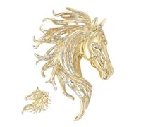 Brooch Pin - Funny Horse Head Jewelry, Fashion Lapel Accessory Badge with Detailed Enamel Artwork, Secure Clasp Fastening Mechanism, Ideal for Women Men Teens Family Gatherings