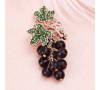 Brooches Pin Crystal Grape Broochs Pendant Pin Dual-Purpose Corsage Ladies Clothing Accessories Brooch (Yellow)