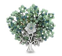 Brooches Pin Ladies Fashion Accessories Ladies Elegant Green Crystal Tree Brooch Classic Party Brooch Pin Brooch
