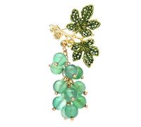 Brooches Pin Ladies Fashion Accessories Rhinestone Fruit Plant Green Grape Brooch Party Brooch Banquet Brooch Brooch