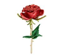 Brooches Pin Lady Enamel Rose Flower Brooches for Women Ginkgo Leaf Brooch Pin Imitation Pearl Brooches Dress Jewelry Accessorise Brooch (Red)