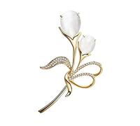 brooches Tulip Shape Alloy Brooch Exquisite Art Corsage Collar for Shawl Coats Sweaters Accessories Women Lapel Pin Made in China
