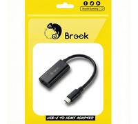 Brook Adaptador USB-C a HDMI 4K 60Hz con carga PD de 100 W, convertidor USB tipo C a HDMI para Switch and Switch 2, Steam Deck, ROG Ally, portátil, tableta y monitor, Plug and Play