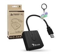 Brook Wingman FGC Retro con llavero - Controlador PS1 y PS2 para PS5, PS4, PC - Turbo, Remap, Macro - Entrada X - Compatible con alfombrillas de baile, palos de arcade, controladores de juego rítmico