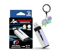 Brook Wingman P5 - PS5 PS4 - Convertidor de controlador de PC con soporte inalámbrico y con cable, vibración, movimiento de seis ejes, turbo macro reasignación a través del software Converter Center