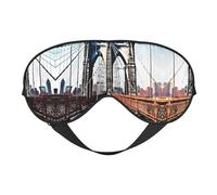 Brooklyn Bridge - Antifaz para dormir ligero con estampado de puente de Brooklyn, suave y transpirable, para dormir, viajes, siesta en casa