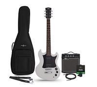 Brooklyn Electric Guitar White 10W Guitar Amp & Accessory Pack