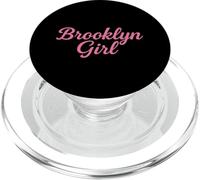 Brooklyn Girl New York Bridge Retro Vintage Mujer NYC Rosa PopSockets PopGrip para MagSafe