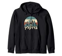 Brooklyn Hebreo Nueva York Barrio judío NYC Skyline Sudadera con Capucha