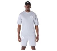 Brooklyn Nets New Era NBA - Camiseta de Gran tamaño, Color Gris Jaspeado