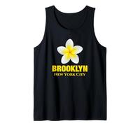 Brooklyn New York City Tropical Yellow Frangipani Flower Camiseta sin Mangas