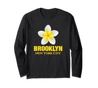 Brooklyn New York City Tropical Yellow Frangipani Flower Manga Larga