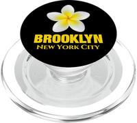 Brooklyn New York City Tropical Yellow Frangipani Flower PopSockets PopGrip para MagSafe