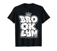 Brooklyn NY Bubble Graffiti New York Tag Arte en Blanco y Negro Camiseta