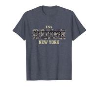 Brooklyn NY Vibes Outfit Shirts, Cool Brooklyn New York City Camiseta, Hombre, Azul Jaspeado, L