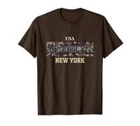 Brooklyn NY Vibes Outfit Shirts, Cool Brooklyn New York City Camiseta, Hombre, Marrón, M
