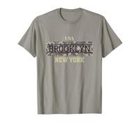 Brooklyn NY Vibes Outfit Shirts, Cool Brooklyn New York City Camiseta, Hombre, Pizarra, L