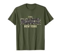 Brooklyn NY Vibes Outfit Shirts, Cool Brooklyn New York City Camiseta, Hombre, Verde Oliva, L