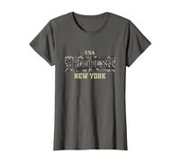 Brooklyn NY Vibes Outfit Shirts, Cool Brooklyn New York City Camiseta, Mujer, Asfalto, L
