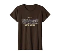 Brooklyn NY Vibes Outfit Shirts, Cool Brooklyn New York City Camiseta, Mujer, Marrón, L