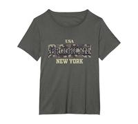Brooklyn NY Vibes Outfit Shirts, Cool Brooklyn New York City Camiseta, Mujer Tallas Grandes, Asfalto, 4XL Grande