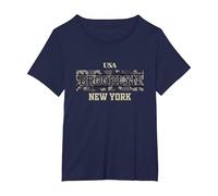 Brooklyn NY Vibes Outfit Shirts, Cool Brooklyn New York City Camiseta, Mujer Tallas Grandes, Azul Marino, 6XL Grande