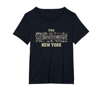 Brooklyn NY Vibes Outfit Shirts, Cool Brooklyn New York City Camiseta, Mujer Tallas Grandes, Negro, 4XL Grande