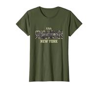 Brooklyn NY Vibes Outfit Shirts, Cool Brooklyn New York City Camiseta, Mujer, Verde Oliva, L