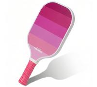 Brooklyn Pickleball Co. Paleta de fibra de carbono, aprobada por USAPA, núcleo de panal de abeja, agarre acolchado, raqueta de pepinillo individual, palas de pepinillo rosa neón 2025