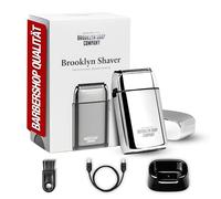 Brooklyn Soap Company Brooklyn Shaver - Afeitadora eléctrica para hombre | Recortadora de barba para un afeitado en seco impecable. Afeitadora eléctrica con pantalla LED y carga USB-C