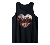 Brooklyn Vintage Heart T-Shirt - Retro NYC Bridge Souvenir Camiseta sin Mangas