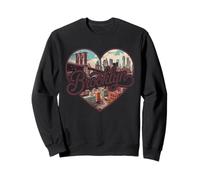 Brooklyn Vintage Heart T-Shirt - Retro NYC Bridge Souvenir Sudadera