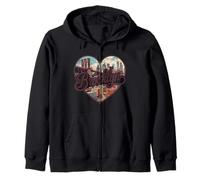 Brooklyn Vintage Heart T-Shirt - Retro NYC Bridge Souvenir Sudadera con Capucha