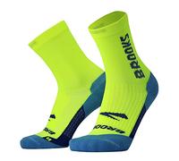 BROOKS 280495790 Ghost Crew Socks Unisex Adult Neon Yellow/BR Crew Tamaño 35
