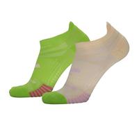 BROOKS 280496351 Ghost Lite No Show 2-Pack Socks Unisex Adult Sand/Lime Green & Lime Green Tamaño 35