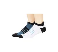 BROOKS 741543062 Ghost Midweight 2-Pack Socks Hombre Black/Metallic Blue & White/Metallic Blue Tamaño 40