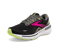 Brooks Adrenaline Gts 23, Sneaker Mujer, Negro Black Gunmetal Sharp Green 2a0, 37.5 EU