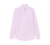 Brooks Brothers - Camisa de Seersucker a Rayas Slim Fit con Botones - Shirts - Hombre - Púrpura - XL -