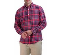 Brooks Brothers Camisa Deportiva de Franela Ligera de Manga Larga para Hombre, Rojo Plaid, Large