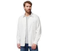Brooks Brothers Camisa Deportiva de Manga Larga con Botones para Hombre, no Necesita Planchado, Blanco, L